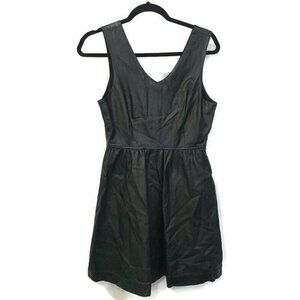 L'Amour Nanette Lepore Vegan Leather Skater Dress‎